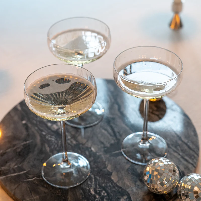 Rille Champagnerschale 2 Stk.