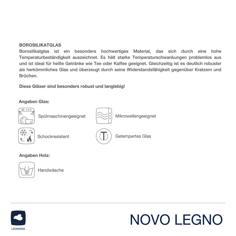Becher NOVO LEGNO 320 ml 2er Set