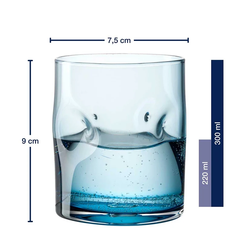 Trinkglas VESUVIO 300 ml farbig 4er-Set