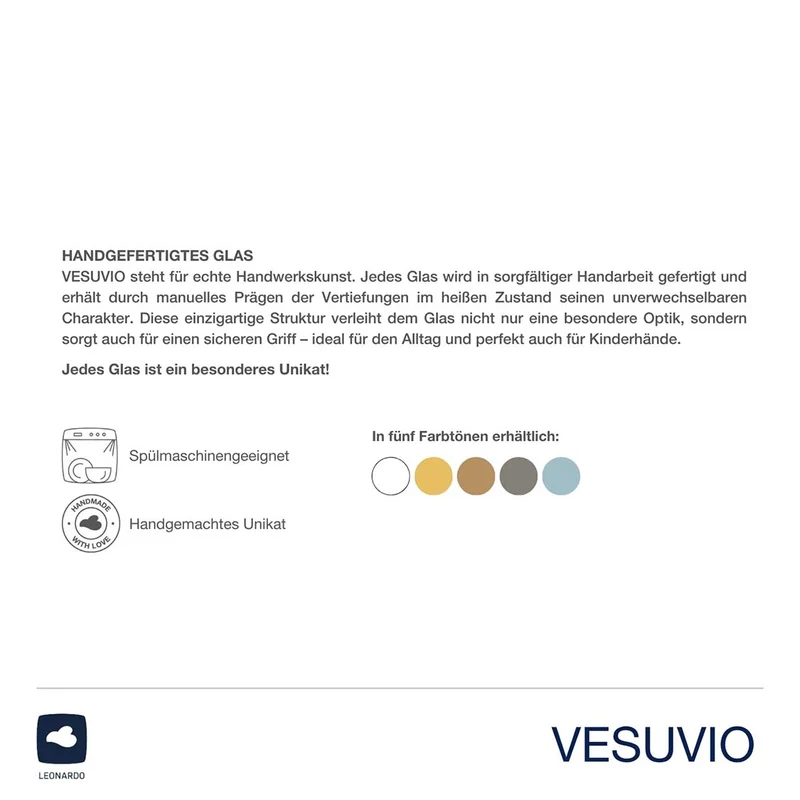 Trinkglas VESUVIO 300 ml amber 4er-Set