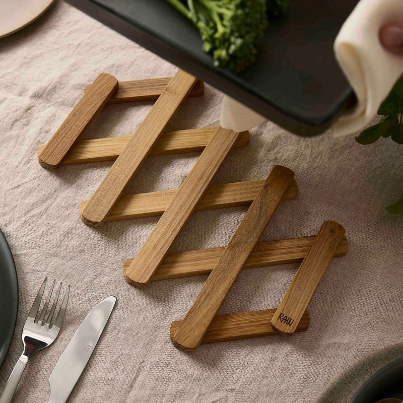 RAW Untersetzer verstellbar Teakholz