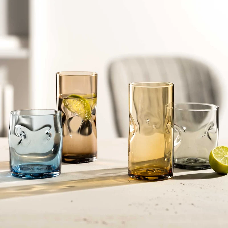 Trinkglas VESUVIO 330 ml 4er-Set farbig