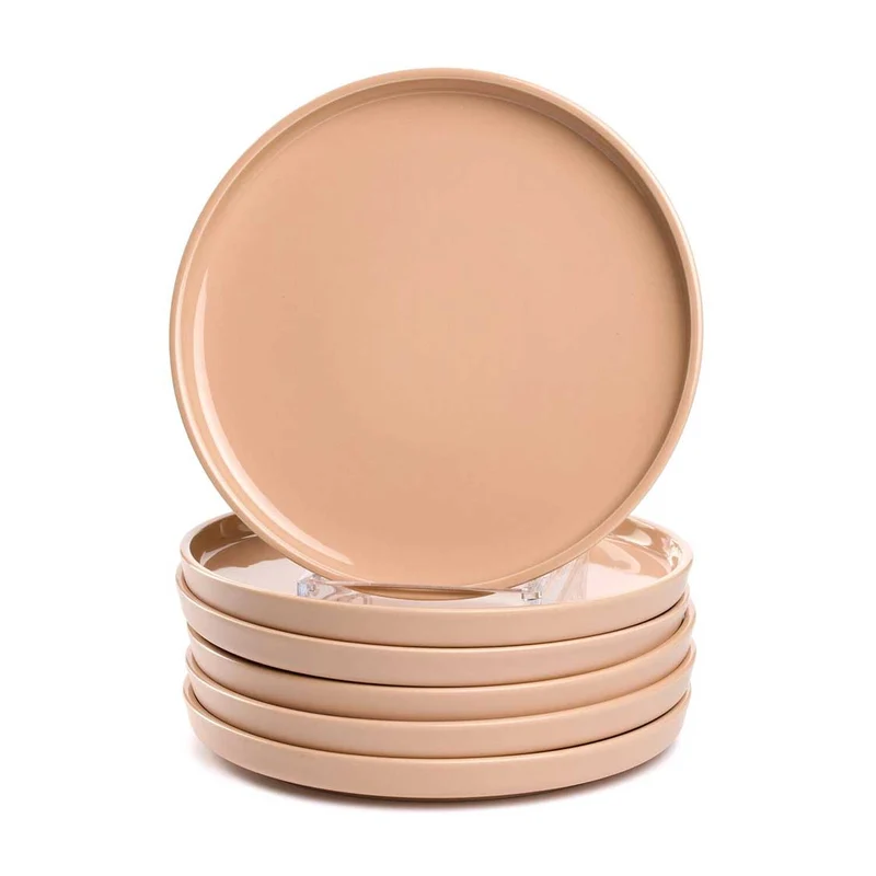 Keramikteller ROMA 22 cm apricot 6er-Set