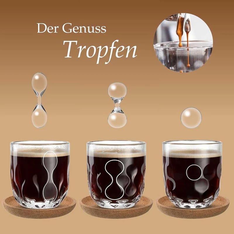 Kaffeeglas GOCCE 220ml 2. Variante 2er-Set