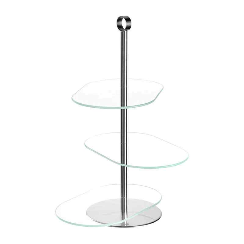 Etagere CENA silber asymetrisch 3-teilig