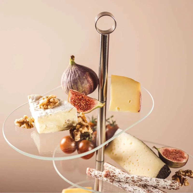 Etagere CENA silber asymetrisch 3-teilig