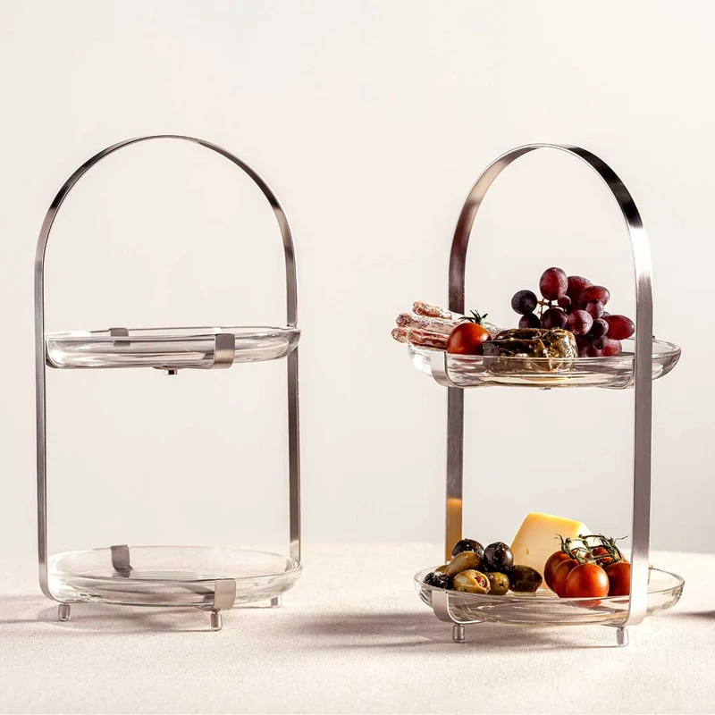 Etagere CUCINA silber 2-teilig