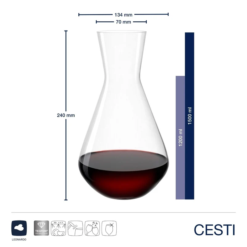 Weinset CESTI 3-teilig + Poliertuch