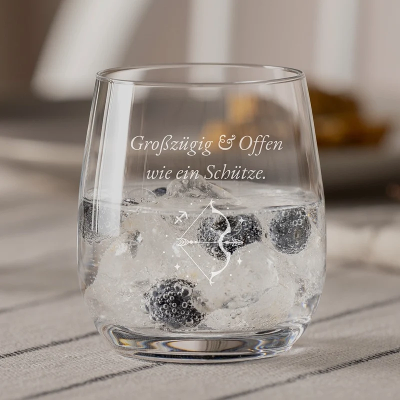 Trinkglas TIVOLI 360 ml mit persönlicher Gravur