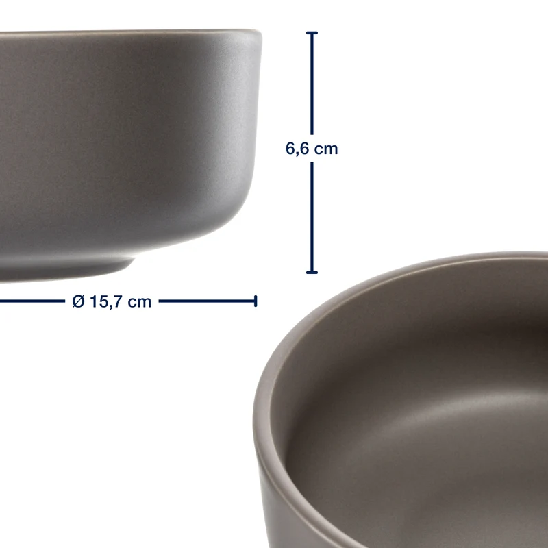 Geschirrset ROMA taupe 12-teilig