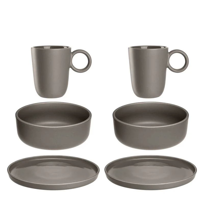 Geschirrset ROMA taupe 6-teilig
