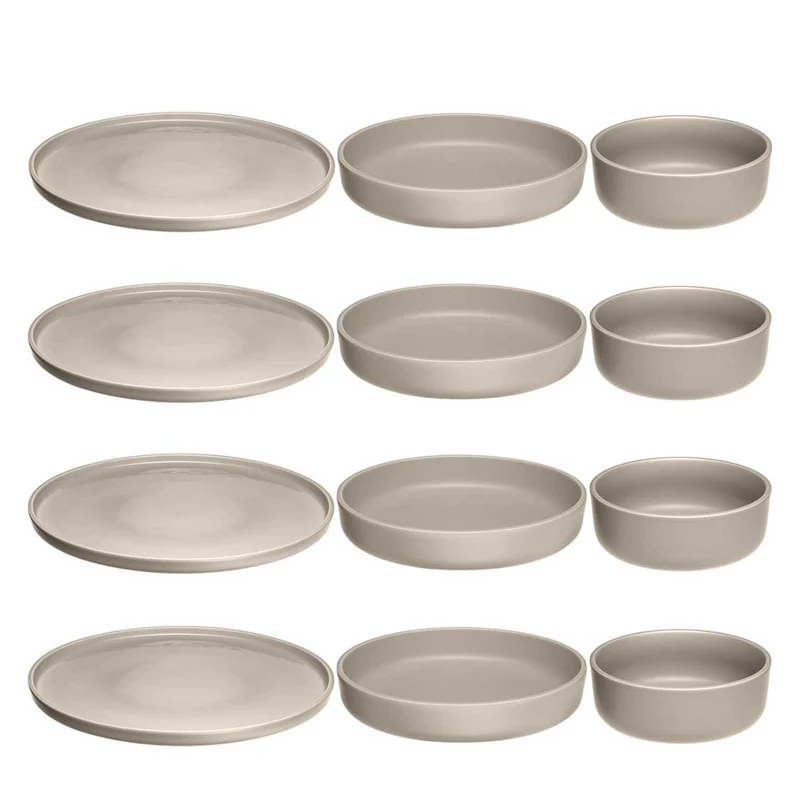 Geschirrset ROMA beige 12-teilig