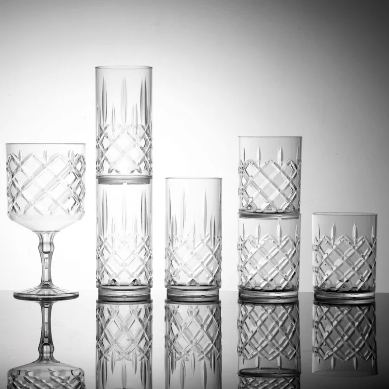Kunststoffglas Kristall Longdrink Whisky | 0,3L | 2-er Set