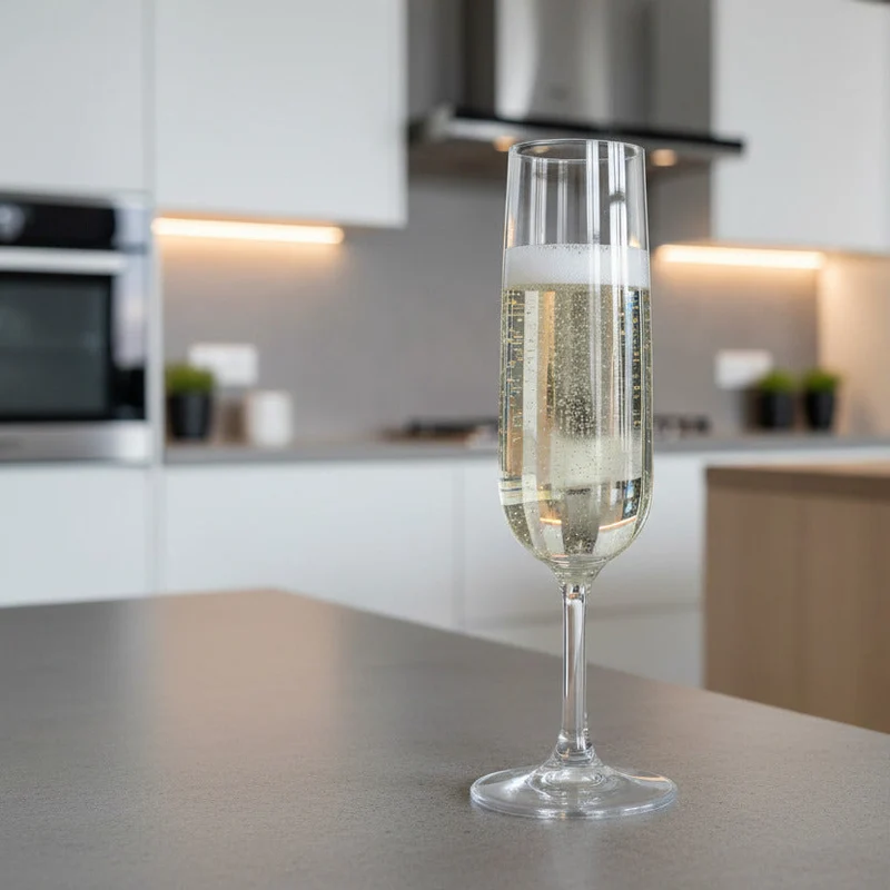 Kunststoffglas Champagner- Sektglas Gotas | mit CL Eichung auf 0,1L | 2-er Set