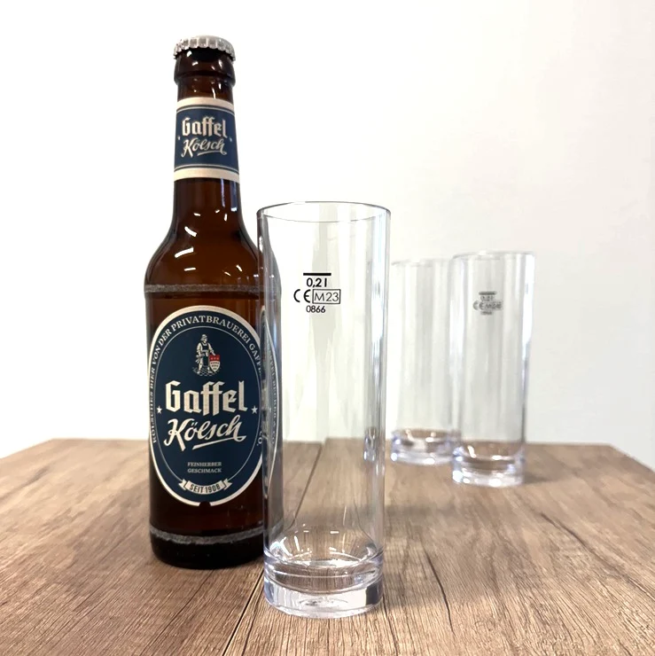 Kunststoffglas Bierglas Kölschstange | Longdrink inkl. CE Eichung 0,2L