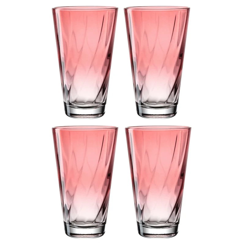Trinkglas TWIST 300ml rot 4er-Set
