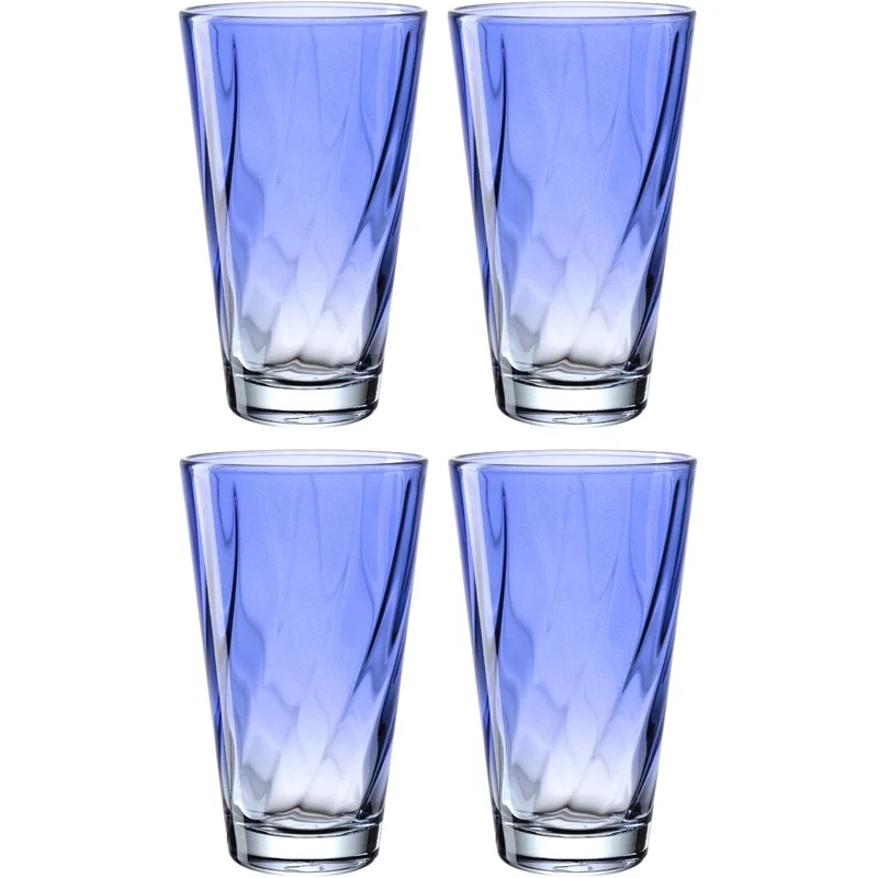 Trinkglas TWIST 300 ml blau 4er-Set