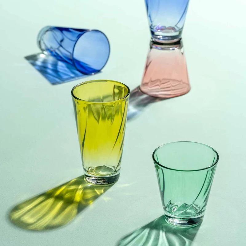 Trinkglas TWIST 215 ml grün 4er-Set