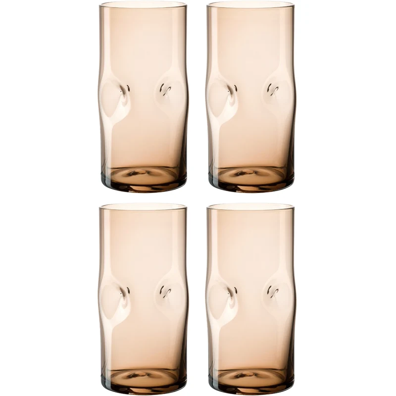 Trinkglas VESUVIO 330 ml braun 4er-Set