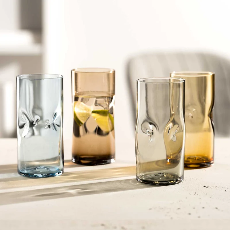 Trinkglas VESUVIO 330 ml braun 4er-Set