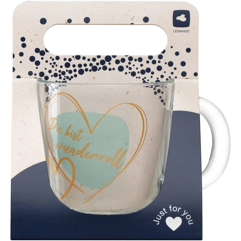 Tasse EMOZIONE 400 ml türkis 'Du bist wundervoll'