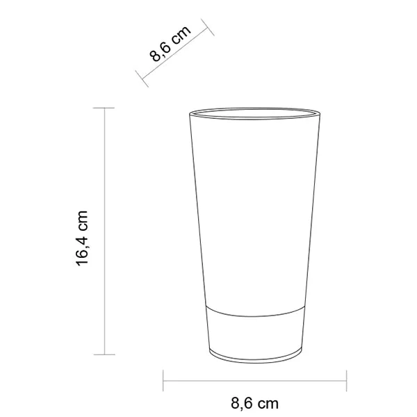 Kunststoffglas Bierglas Longdrink | Markierung 0,4L | 0,5L | 6-er Set