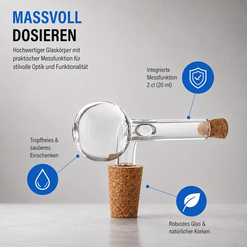 Glaskugel-Dosierer BARCRAFTERS | mit Naturkorken