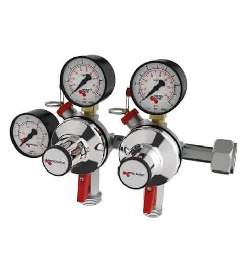Micro Matic CO2 Druckminderer Premium Plus - Doppel-Abgang 3/7 bar