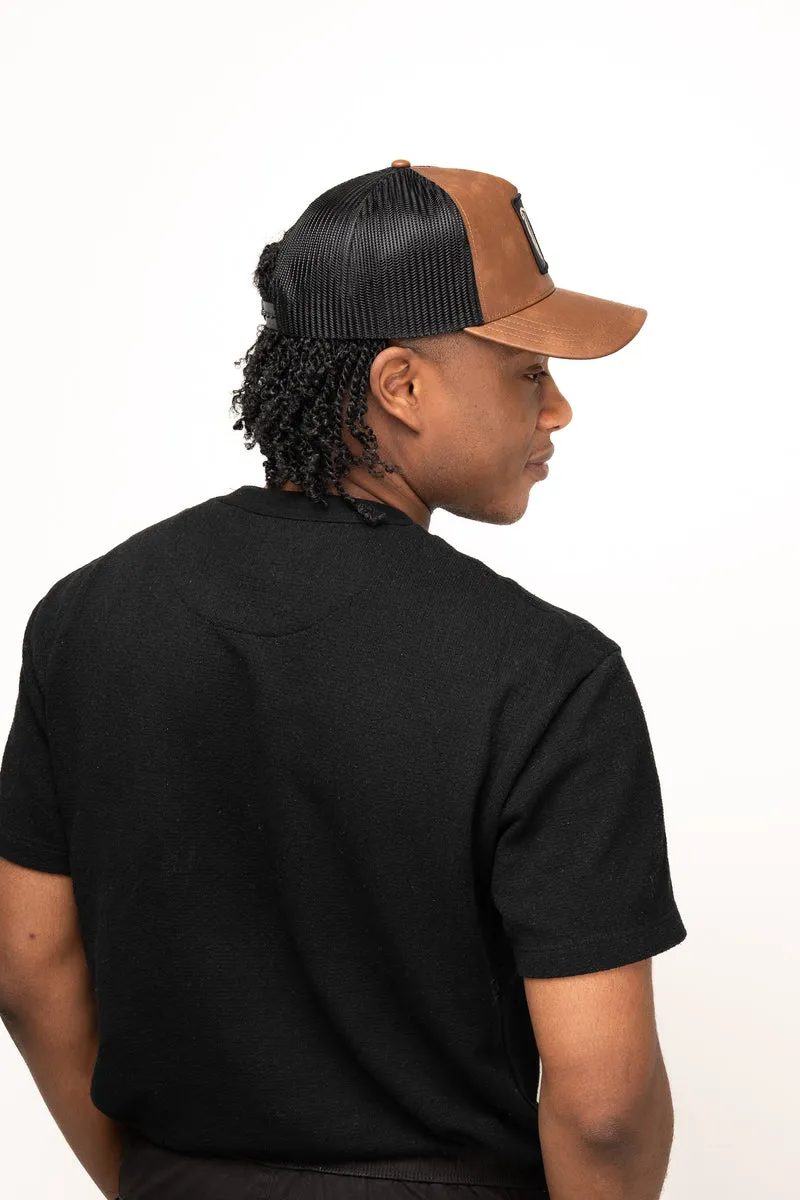 Guinness Brown Leather Trucker Cap