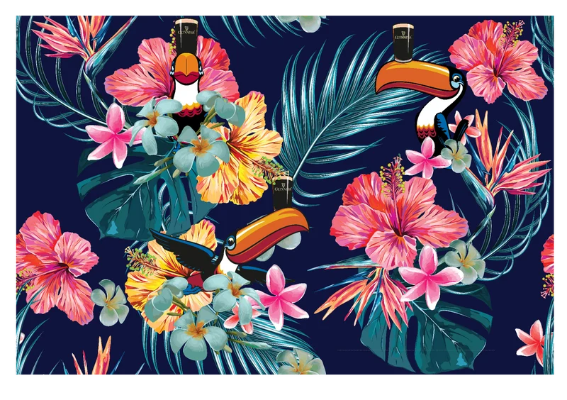 Guinness Toucan Hawaiian Shirt