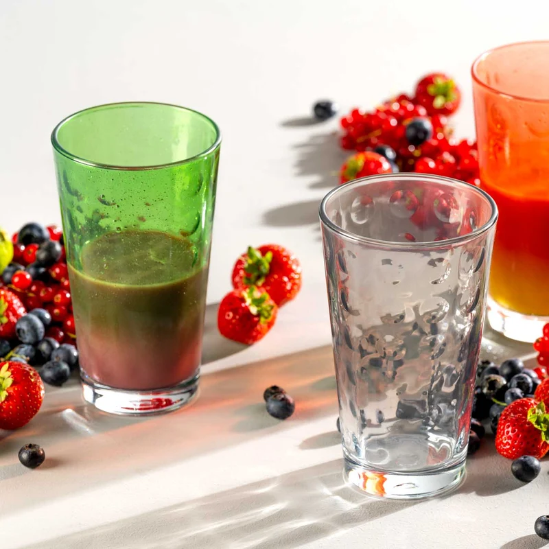 Trinkglas OPTIC 540 ml hellgrün 4er Set
