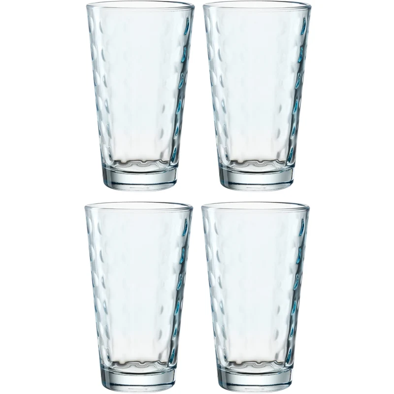 Trinkglas OPTIC 540 ml hellblau 4er Set