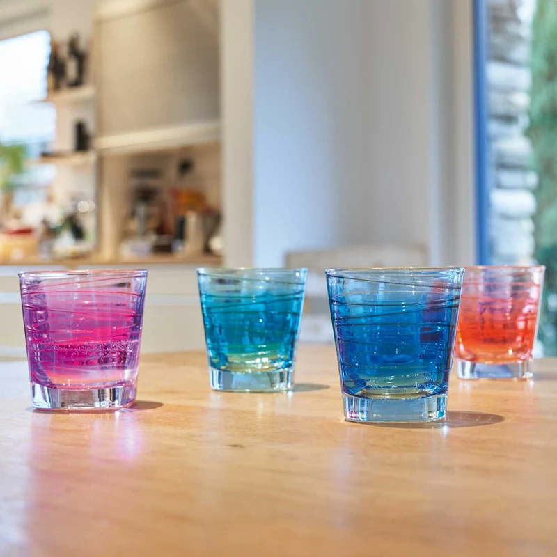 Trinkglas VARIO STRUTTURA 250 ml Farbverlauf 6er-Set