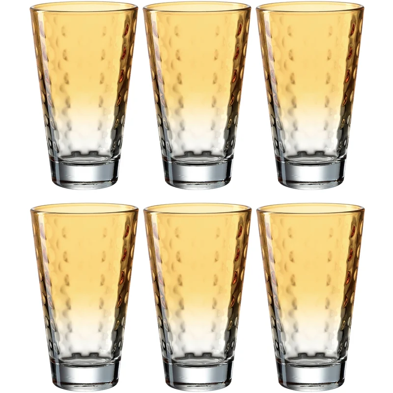 Trinkglas OPTIC 300 ml apricot 6er-Set