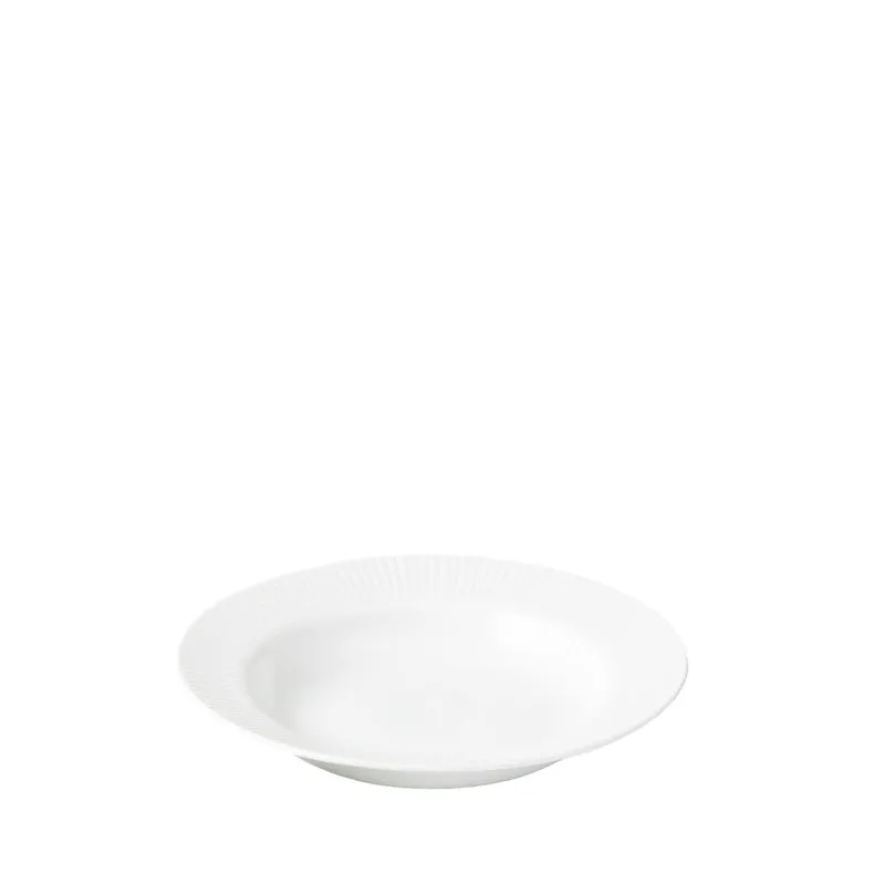 Groovy Suppenteller D22 Weiß Porzellan