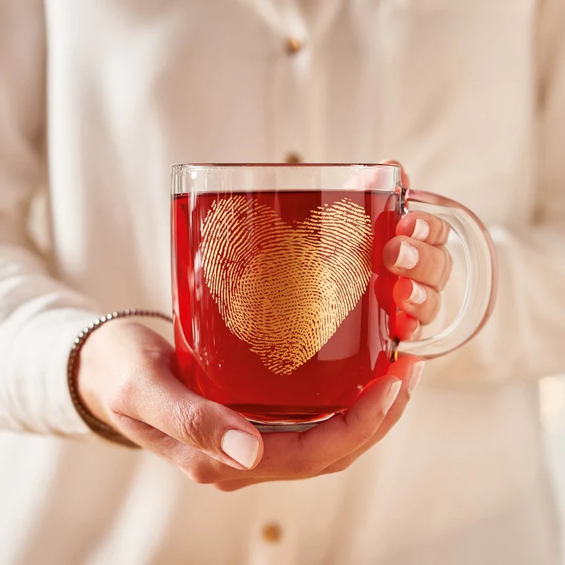 Tasse EMOZIONE 400 ml Fingerabdruck Herz