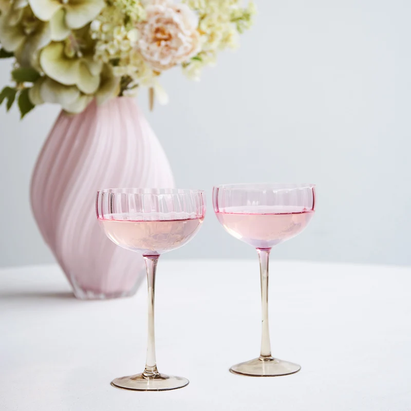 Candy Champagnerschale in Rosa