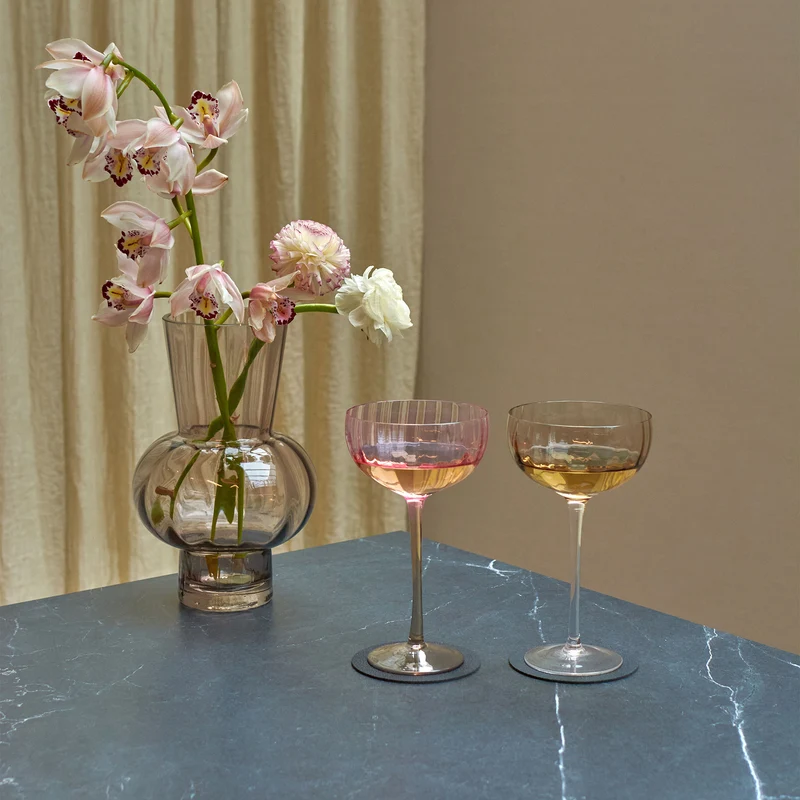 Candy Champagnerschale in Rosa