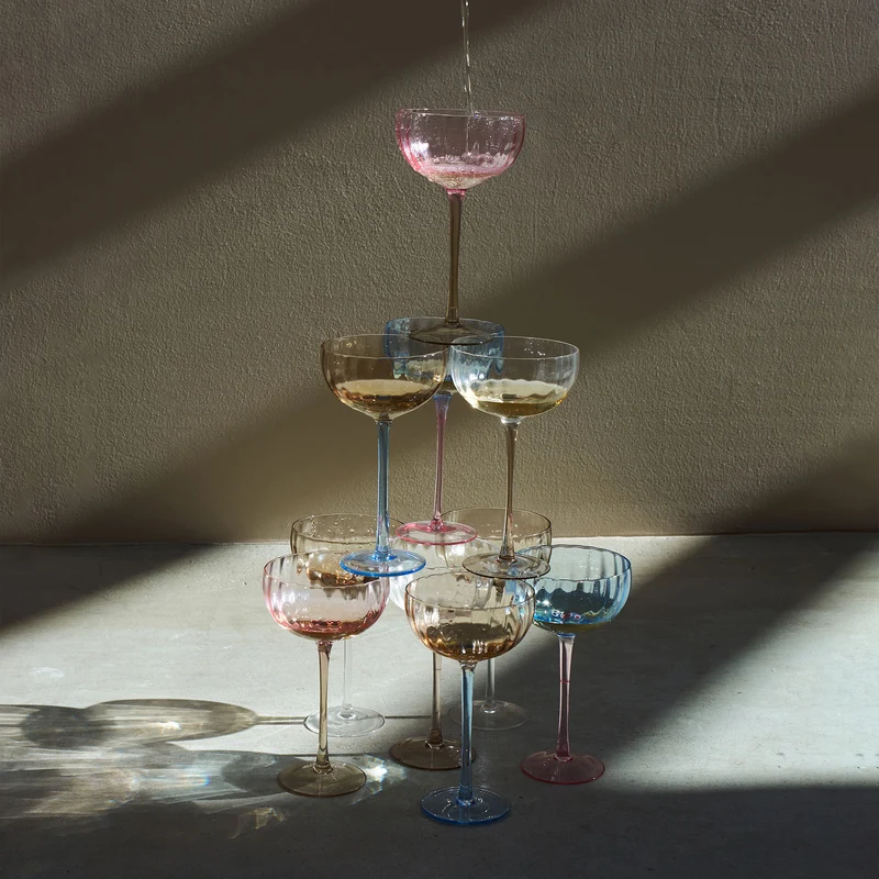 Candy Champagnerschale in Rosa