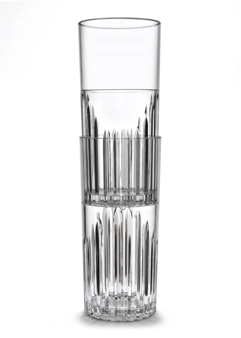 Kunststoffglas Longdrink Riva mit Schliff | im 2-er Set