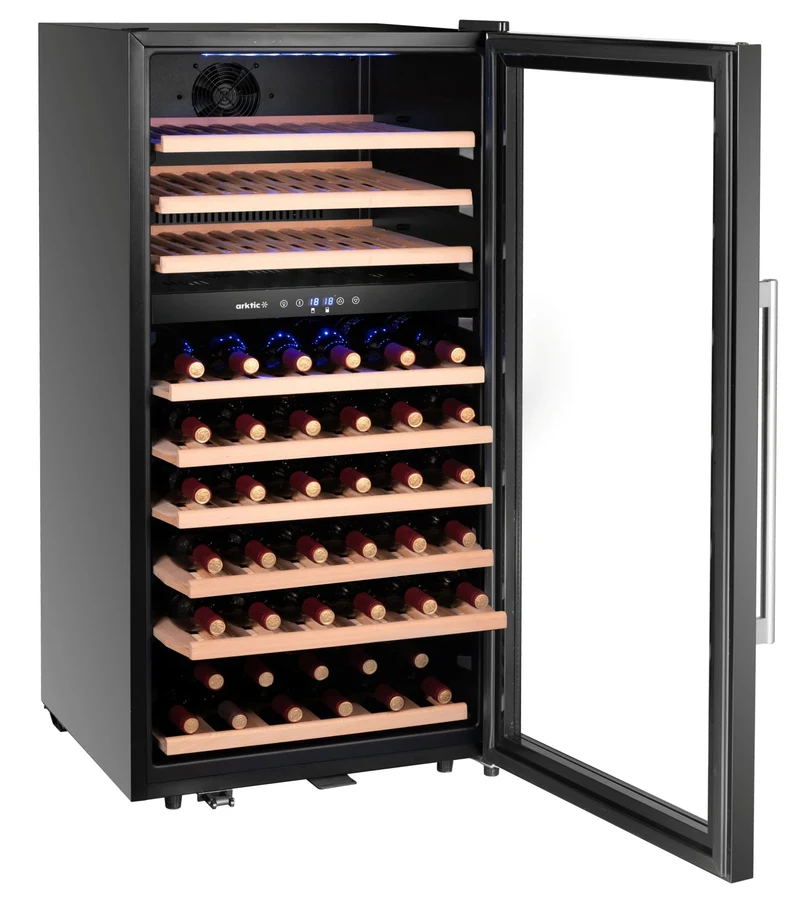 Arktic Weinkühlschrank / Weinklimaschrank für 91 Flaschen - 2 Zonen