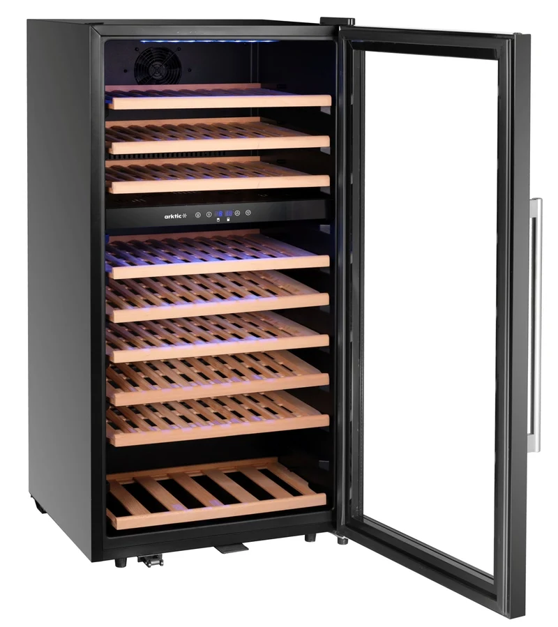 Arktic Weinkühlschrank / Weinklimaschrank für 91 Flaschen - 2 Zonen
