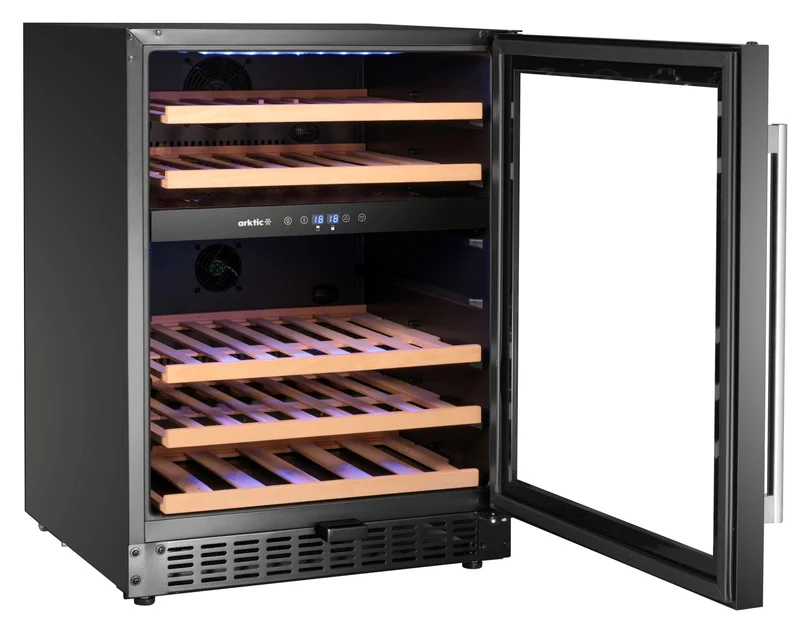 Arktic Weinkühlschrank / Weinklimaschrank für 46 Flaschen - 2 Zonen