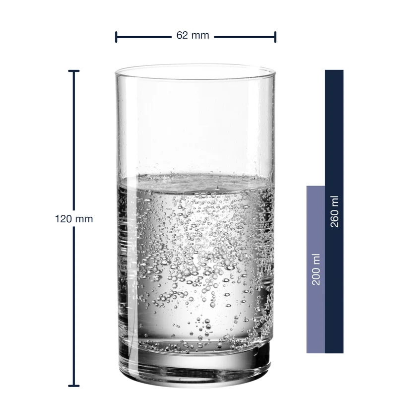Trinkglas EASY+ 260 ml 6er-Set