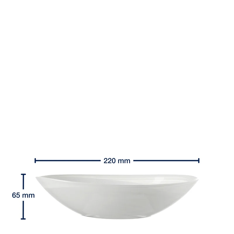 Schale ALABASTRO 22 cm weiß oval