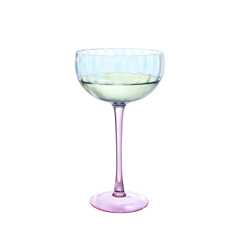 Candy Champagnerglas Blau/Rose