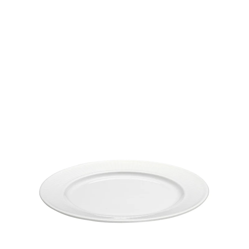 Plissé Teller flach D20 cm weiß