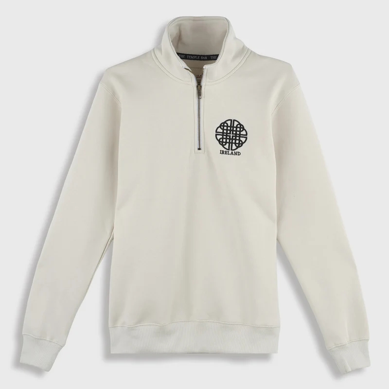 Ireland Quarter Zip Daraknot Unisex Vanilla