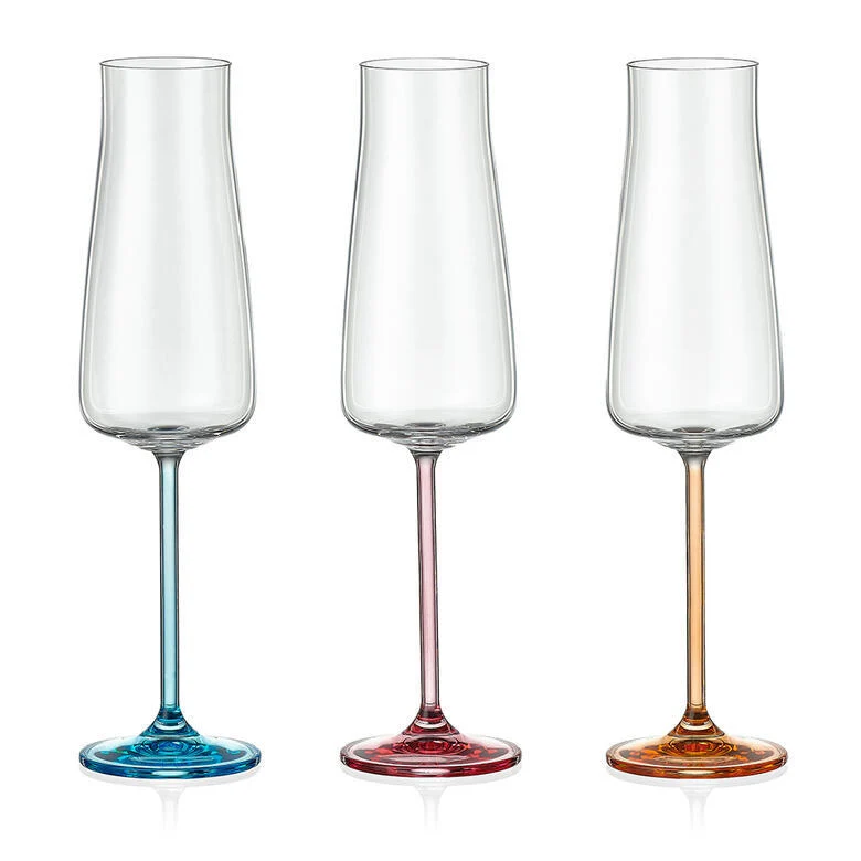 Bohemia Crystal Champagnerglas Rainbow Fresh 210 ml