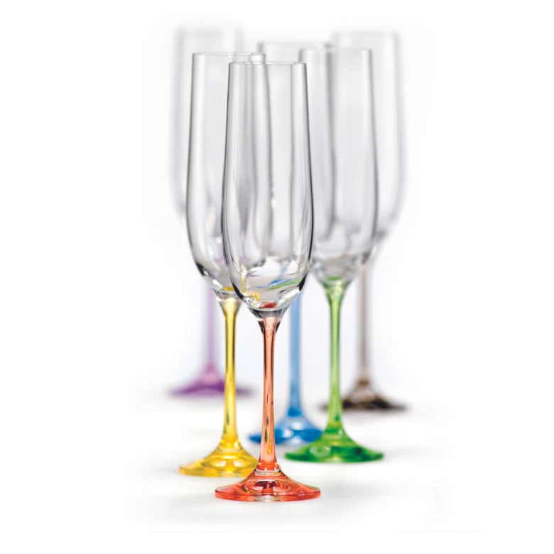 Bohemia Crystal Champagnerglas Rainbow 190 ml